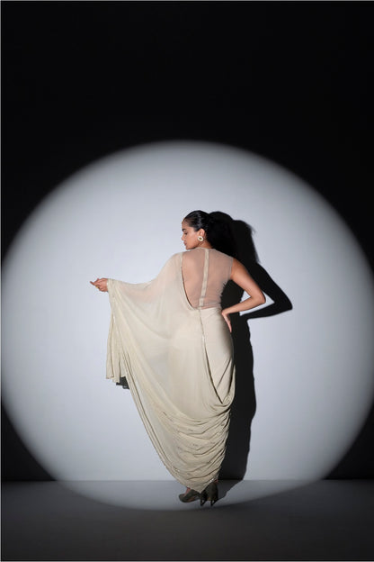 Body fitted drape saree