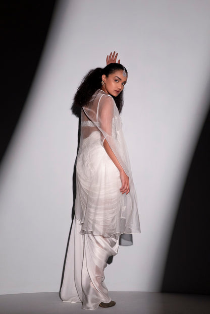 Drape skirt set