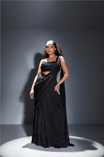 Garara drape saree