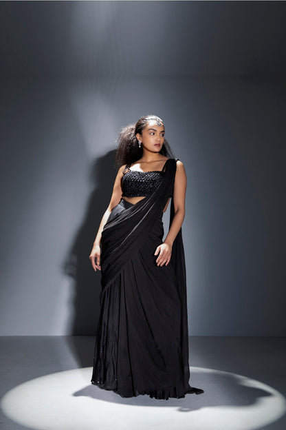 Garara drape saree