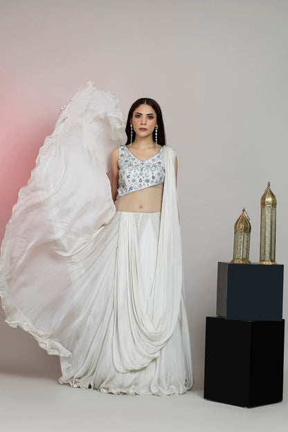Drape gown saree