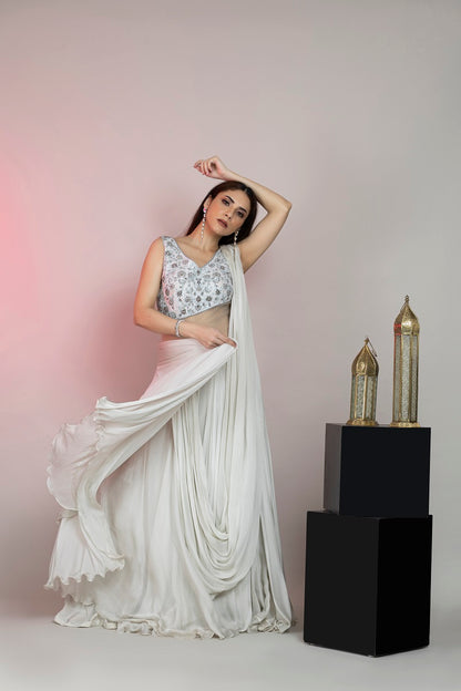 Drape gown saree