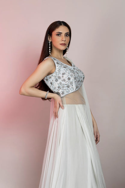 Drape gown saree