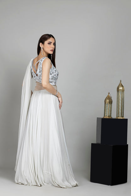 Drape gown saree